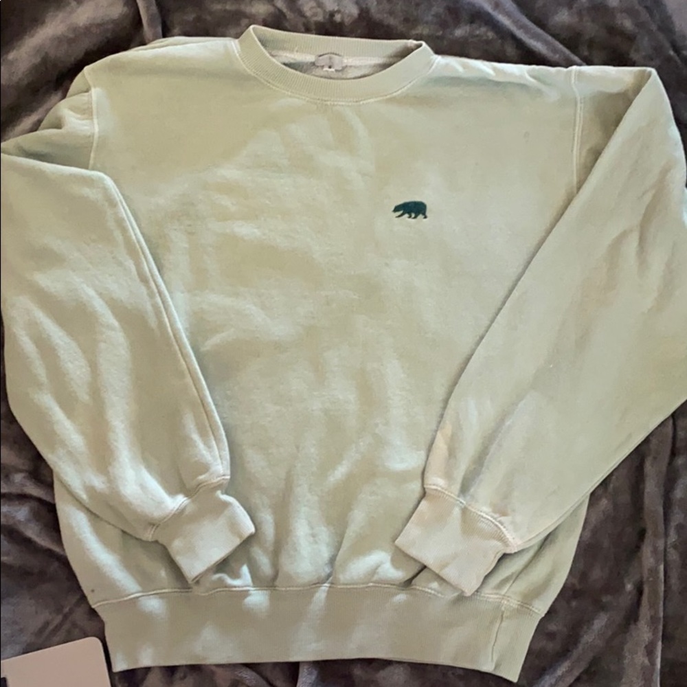 Brandy Melville green Erica Bear sweatshirt